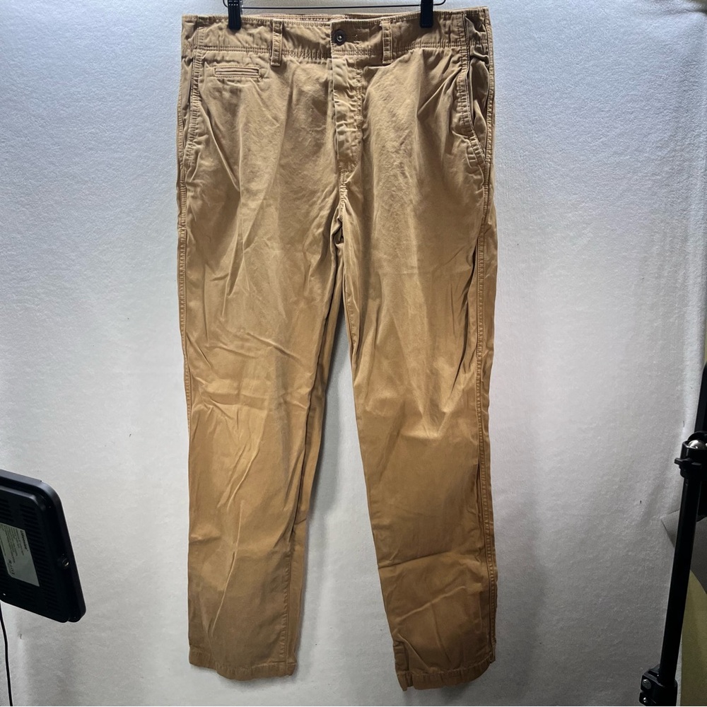 American Eagle Relaxed Straight Khaki Chino Pants Men’s 32/34 Cotton Comfy‎ 2894